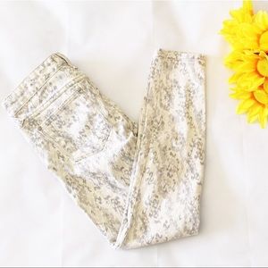 Free people white patterned jeans
